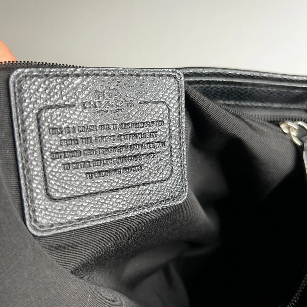 Coach Signature Canvas Crossbody Bag Charcoal Black F28456 Mens Messenger